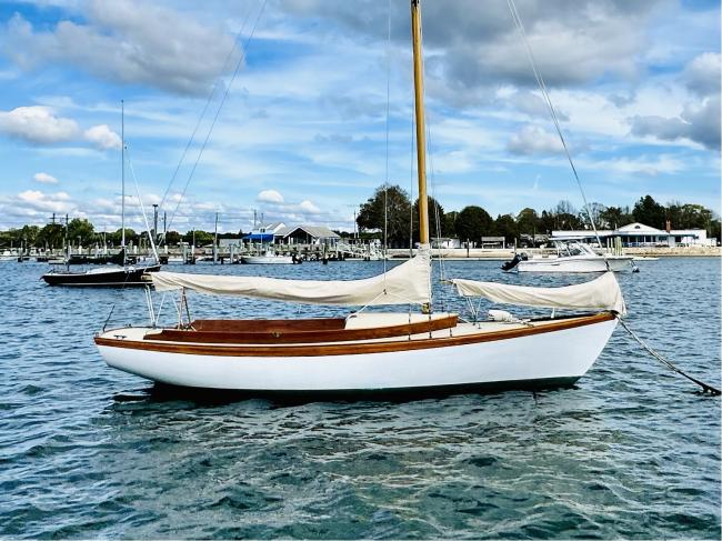 2017 Custom Built Herreshoff Style Daysailor, in water