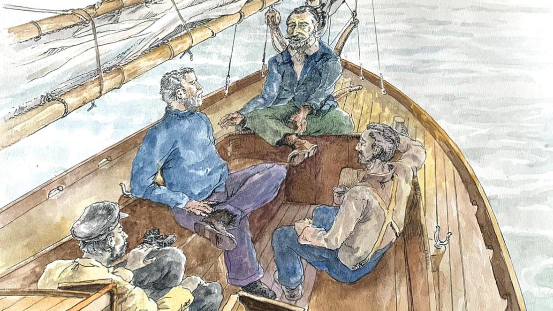 The opening scene of Joseph Conrad’s Heart of Darkness.