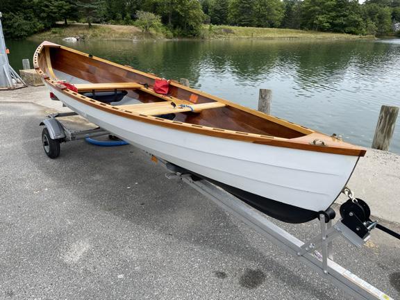 17' Cape Split Peapod and Trailex trailer, on trailer 