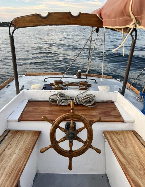 Modified Wianno Senior Sailboat, Hull #1, bencheswheel