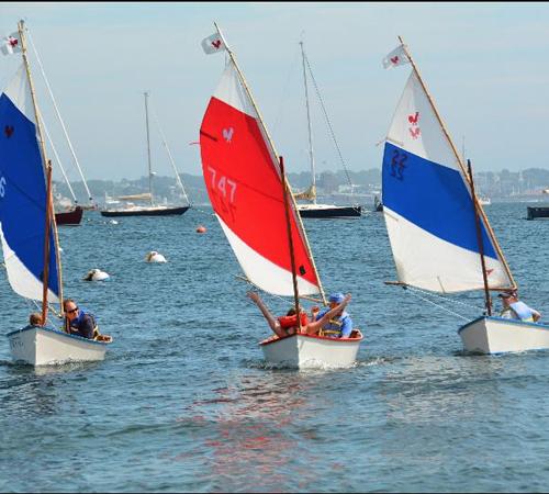 Rooster sailors head in after a day on the water during Rooster Week, 2015